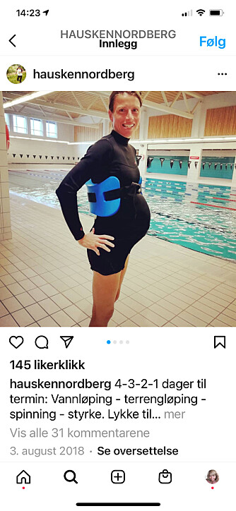 <b>VÆRT AKTIV:</b> Anne Margrethe har aldri latt graviditetene hindre henne i å holde seg i form.