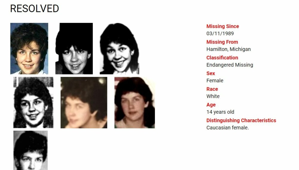 SAKEN ER LØST: Etterlysningsplakat for Aundria Bowman som forsvant i 1989