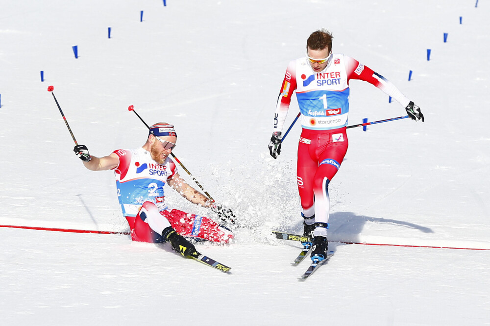<b>SKIPENSJONIST:</b> Har Martin Johnsrud Sundby (til v.) funnet en magisk plan, eller blir den store skiløperen bare statist mot Sjur Røthe og kanonene på 15 km intervallstart?