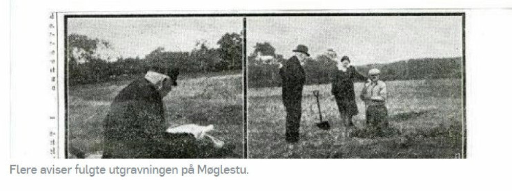 <b>SKATTEJAKT:</b> Allerede i 1929 ble det organisert utgravninger på jordene ved Møglestu i håp om å finne skipsrederens enorme skatt.
