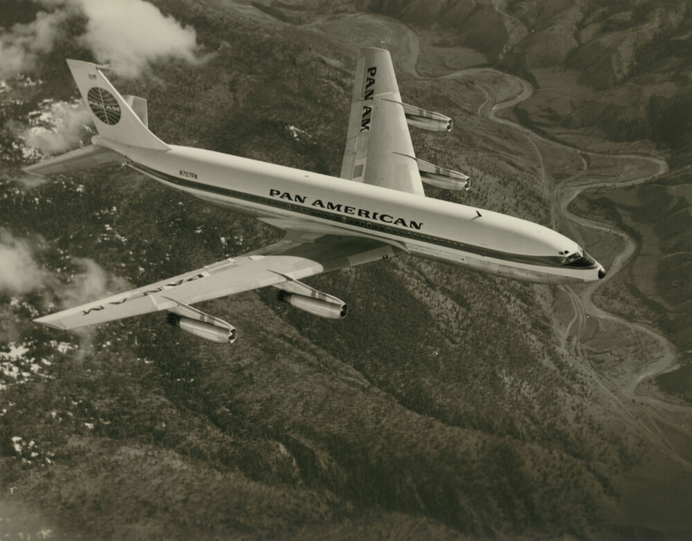 <b>KJEMPEFUGL:</b> Boeing 707 var Boeings første kommersielle jetfly. Det var i produksjon fra 1954-1991. Man regnet maskinen som svært trygg og sikker. I februar 1959 smalt det.