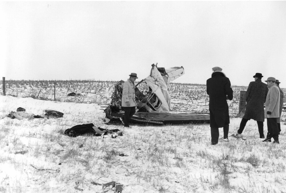 <b>TRAGEDIEN:</b> Bare <br/>15 timer før Flight 115 havnet i trøbbel, omkom tre av rockens ikoner i en flyulykke i Iowa. 