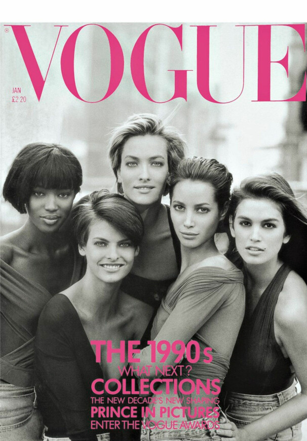<b>WHAT NEXT:</b> Vogue spurte og svarte med cover av supermodellene i januar 1990.