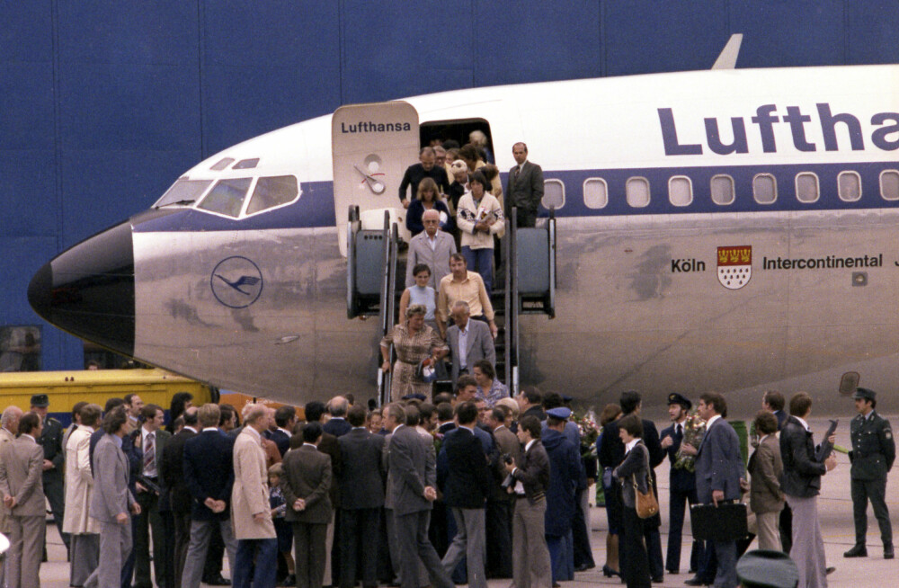 <b>BEFRIDD:</b> Lufthansaflyet Landshut ble kapret for å få befridd Baader-Meinhof-terroristene som satt i Stuttgart. I stedet ble gislene fra flyet befridd og terroristene forble i fengsel. Det utløste det kollektive selvmordet.