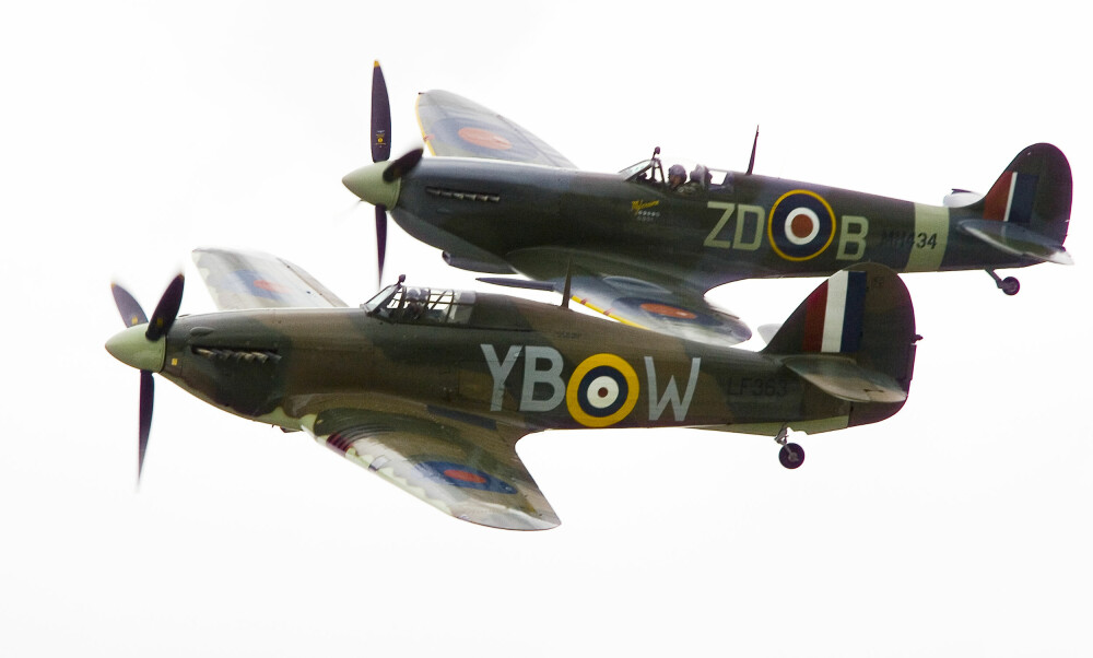 <b>RADARPAR:</b> Hurricane (nærmest) og Spitfire utfylte hverandre med å slå tilbake Hitlers invasjonsstyrke sensommeren 1940.