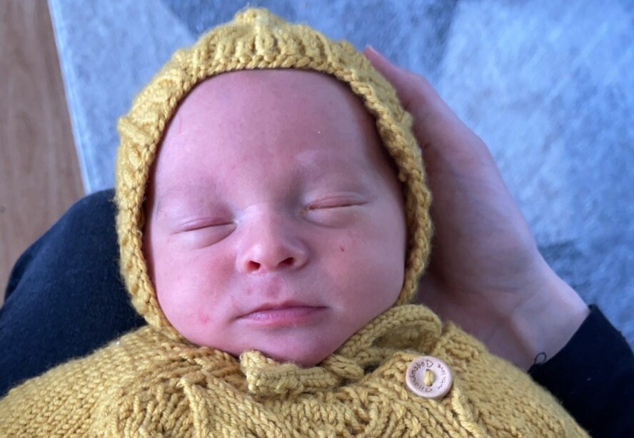 Ulrik Andreas avbildet kort tid etter fødselen.