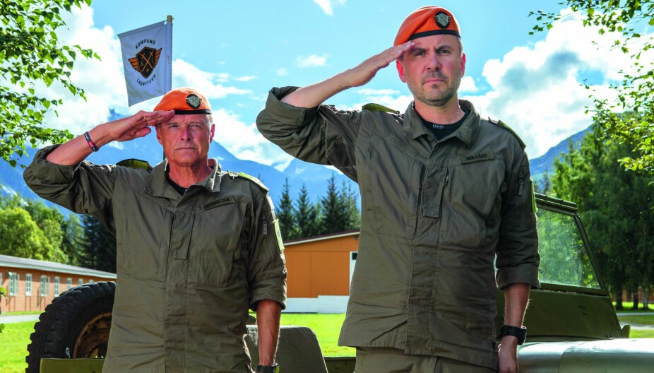 <b>LEDER TROPPEN: </b>Dag Otto Lauritzen og Kristian Ødegård har vært TV-partnere i 12 år. Sammen står de bak seersuksessen «Kompani Lauritzen» der de er henholdsvis oberst og kaptein.