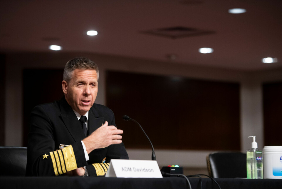 ADVARER: Admiral Phil Davidson advarer om økt kinesisk aktivitet i det vestlige Stillehavsområdet.