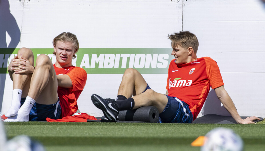 <b>FRAMTIDENS MENN:</b> Kan Erling Braut Haaland eller Martin Ødegaard bli de mestscorende på det norske landslaget