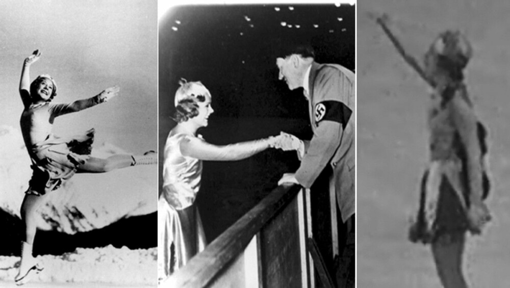 <b>INGEN SNAKK OM BOIKOTT:</b> OL i 1936 ble en propagandatriumf for Adolf Hitler og hans nazister. Den norske gullvinneren Sonja Henie kastet glans over arrangøren.