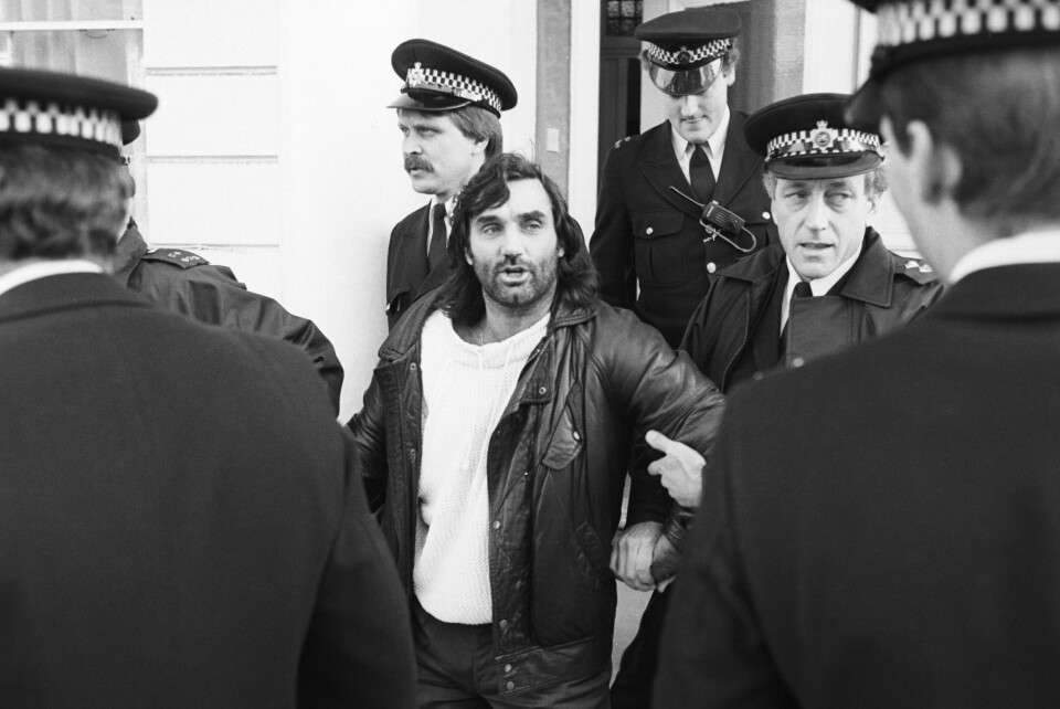 ARRESTERT: George Best tatt for promillekjøring i 1984. Fotballkarrieren var over, kjendiskarrieren på høyden.