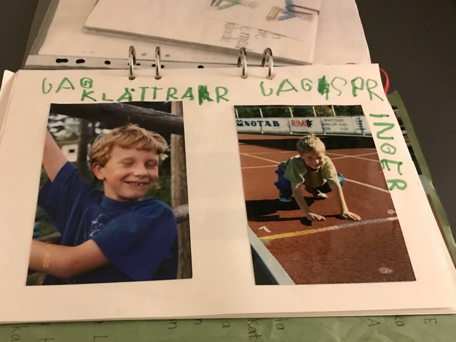 MINNER: I fotoalbumet finnes bilder av Nils som et aktivt barn.