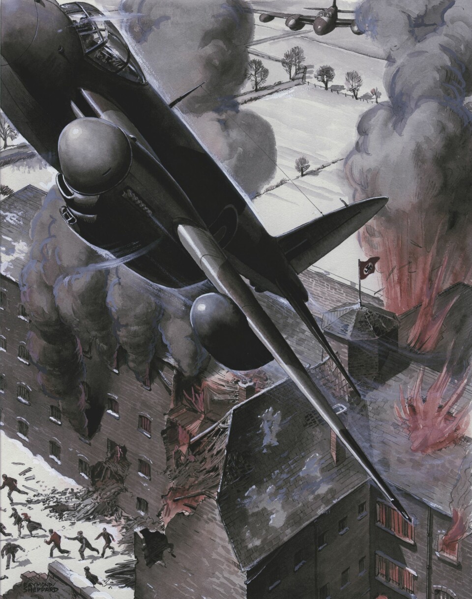 OPERASJON JERICHO: En risikoaksjon både for flyverne og fangene da Mosquito-flyene bombet fengselsmurene i Amiens for å frigjøre sentrale motstandsfolk.