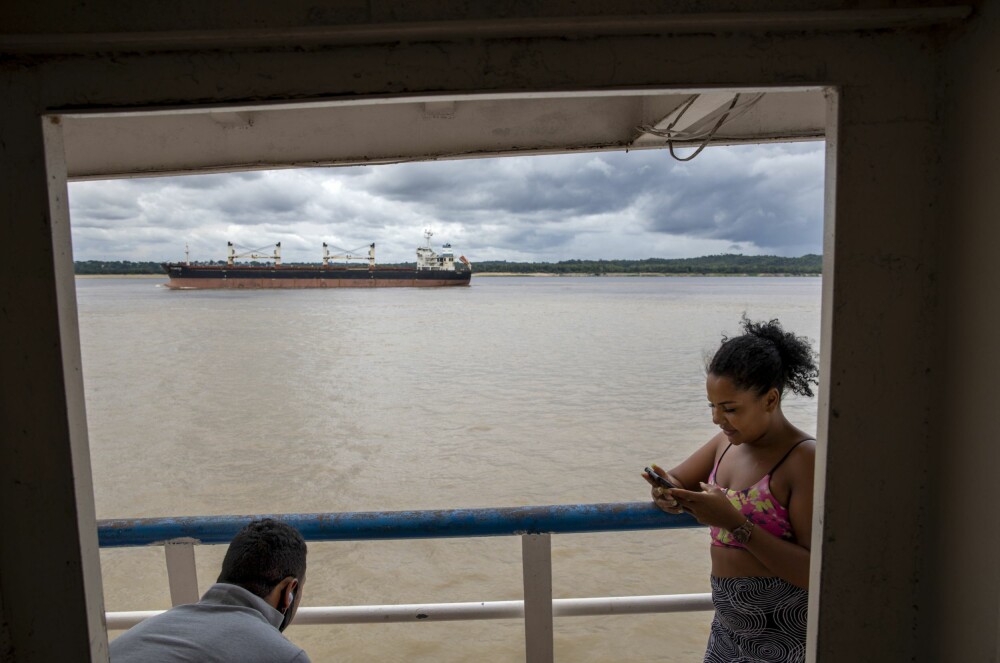 <b>SLIK GIKK DAGENE:</b> Om bord på ferga fra Manaus.