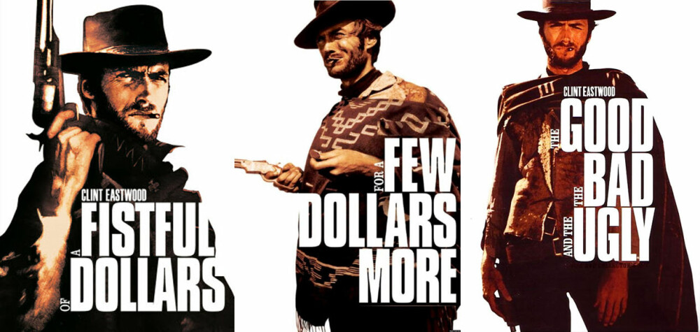 <b>CLINT GJORDE TABERNAS BERØMT:</b> Disse tre legendariske spagettiwestern­filmene fra 1960-tallet med Clint Eastwood i hovedrollen gjorde at mange filmregissører fikk øynene opp for Tabernas som et egnet sted å filme westerns. 