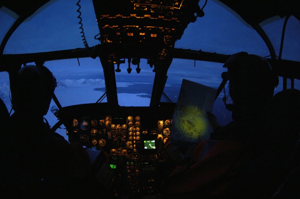 I ISØDET: Operasjonsområdet omfatter også havområdene lengst i nord. Her fra et nattlig tokt mellom Svalbard og Hopen.