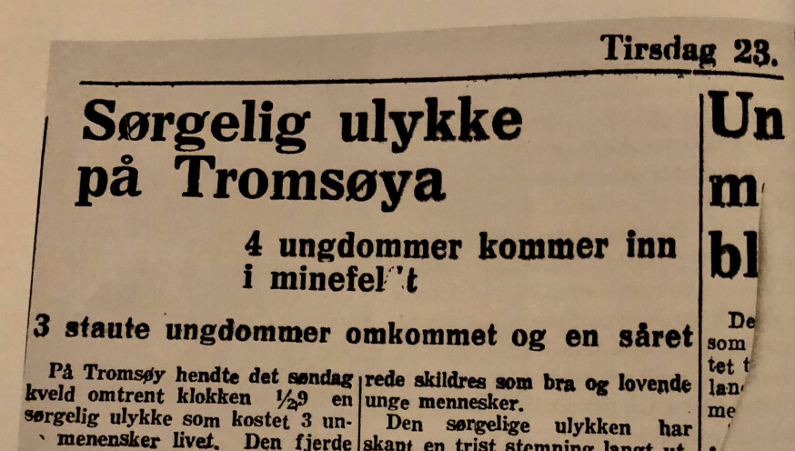 INGEN BEKLAGELSE: Avisene omtalte tragedien i det umerkede minefeltet som en sørgelig ulykke.