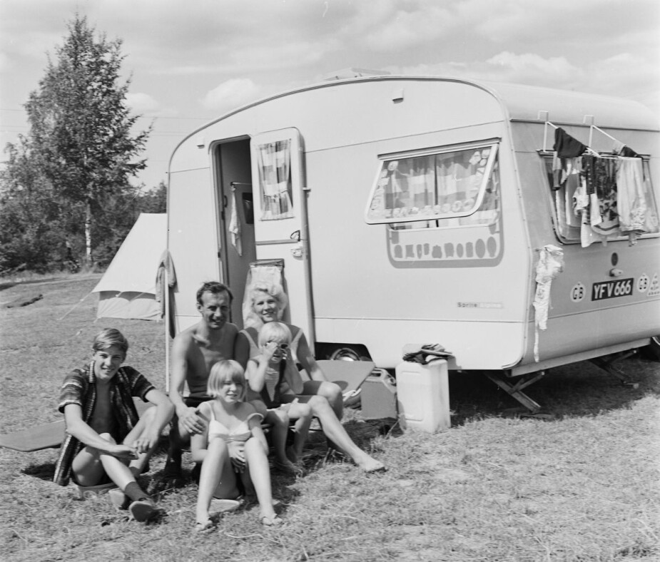 <b>LUKSUS:</b> Campingvogn var luksus i campingens barndom.