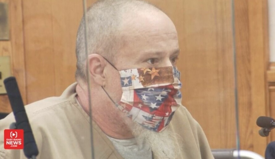 TILSTO I RETTEN: I februar 2021, i Bonneville County Courthouse, i delstaten Idaho, tilsto 55 år gamle Brian Dripps at han drepte Angie Dodge i 1996.