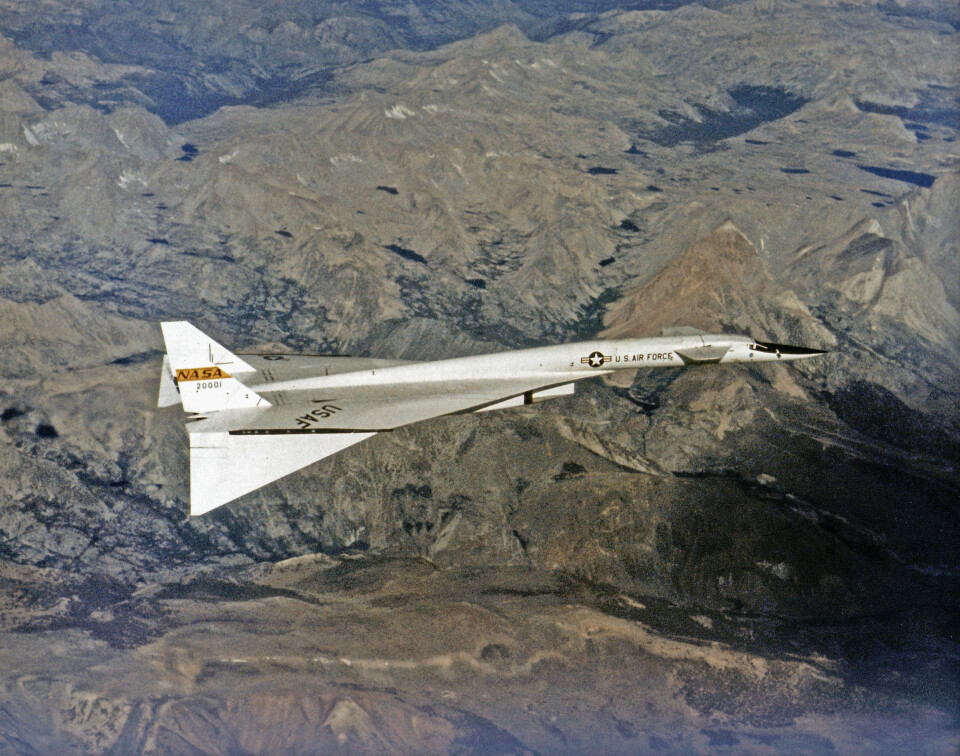 FUTURISTISK: XB-70 Valkyrie var en oppvisning i avansert ingeniørkunst da det fløy på midten av 1960-tallet.