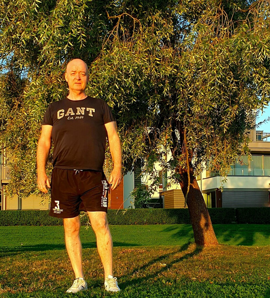 ER BLITT HELSEBEVISST: Geir har gått ned hele syv klesstørrelser. Trening begynte han først med i 2019. Da hadde han allerede gått ned veldig mye i vekt.