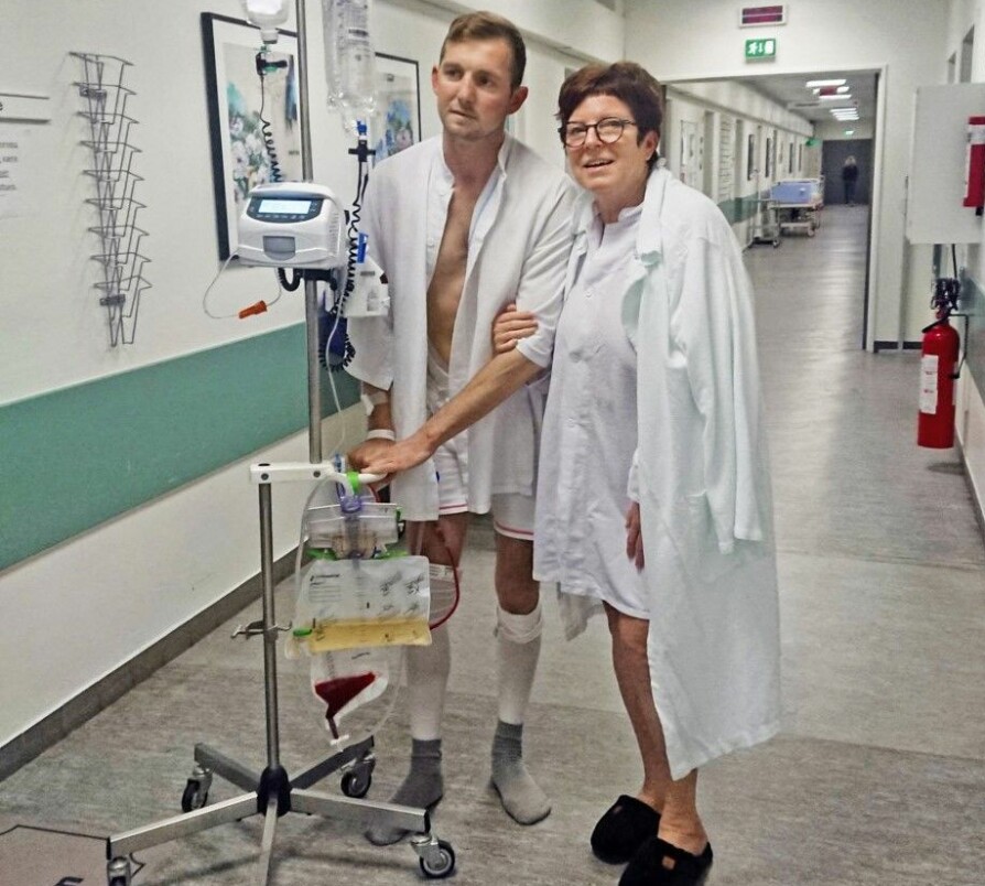 Ziekenhuisbewoners: Stephan en Lianne werden op dezelfde afdeling in het ziekenhuis opgenomen toen ze geopereerd moesten worden.