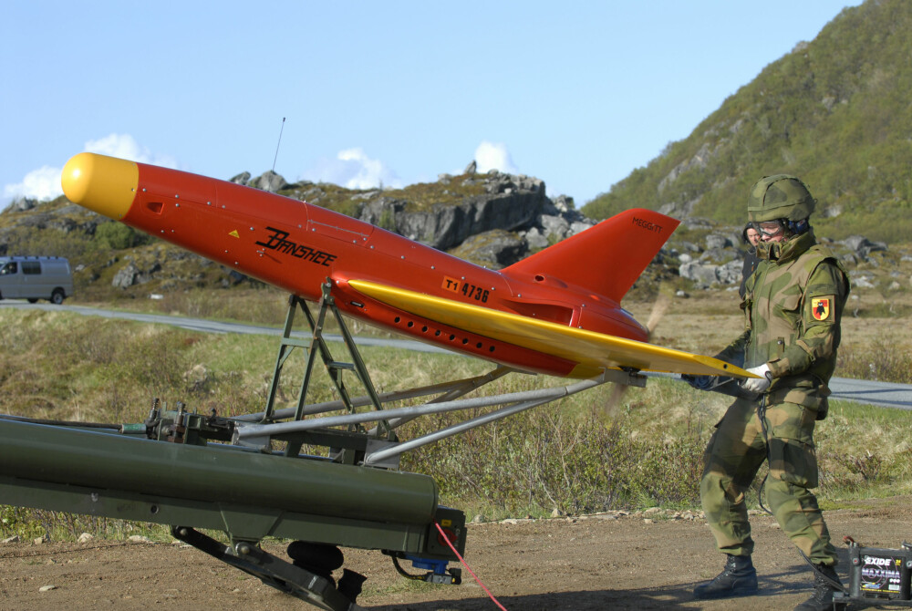 <b>MISSILFØDE:</b> Lette fjernstyrte droner, litt mindre enn et småfly, brukes som mål for missil-avfyringene på Andøya.