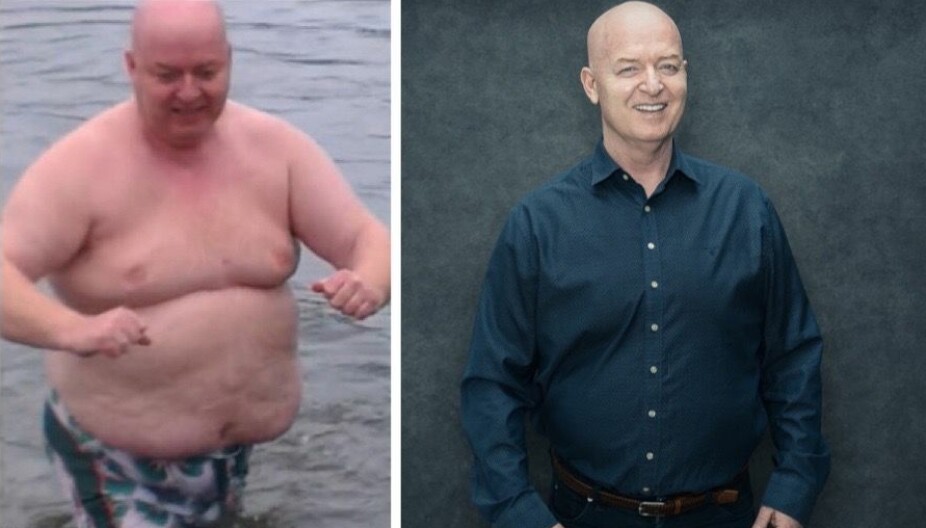 FØR OG ETTER: Geir bestemte seg for å gå ned i vekt. I denne artikkelen forteller han hvordan han gjorde det.