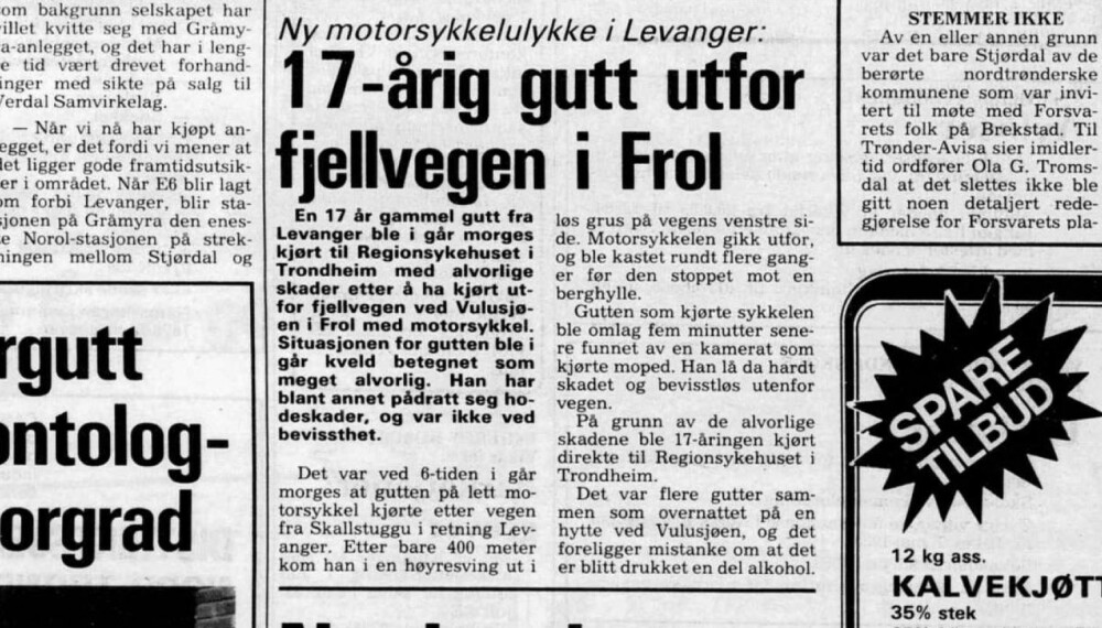 <b>Historien etter
avisnotisen:</b> Ett øyeblikks ungdommelig tankeløshet i fylla endret livet hans. 37 år etter forteller Tor Ove Johanssen sin historie.