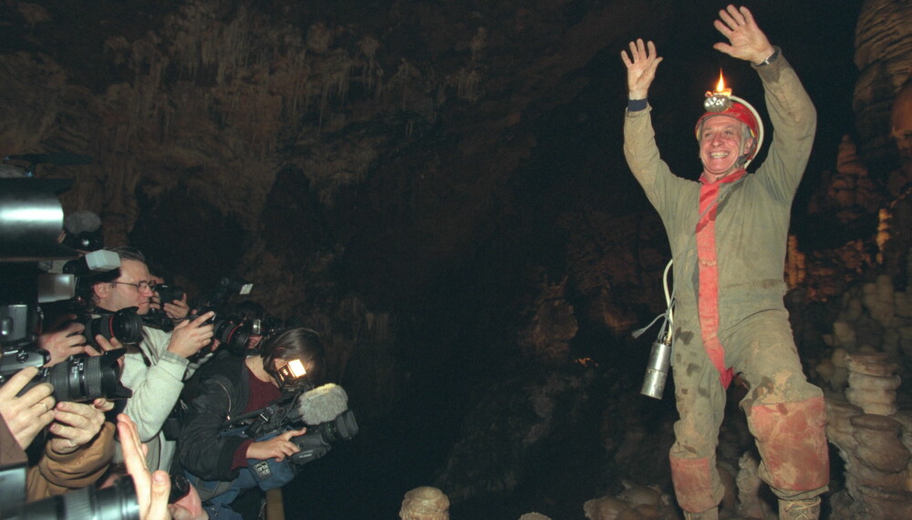 Michel Siffre avbildet etter at var ferdig med oppholdet i grotten i år 2000.
