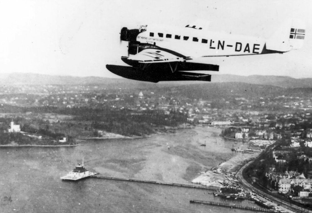 <b>FØRST UT:</b> «Havørn» var den første Ju-52 med norske farger. Bildet er tatt i 1935. Flyet forulykket året etter.