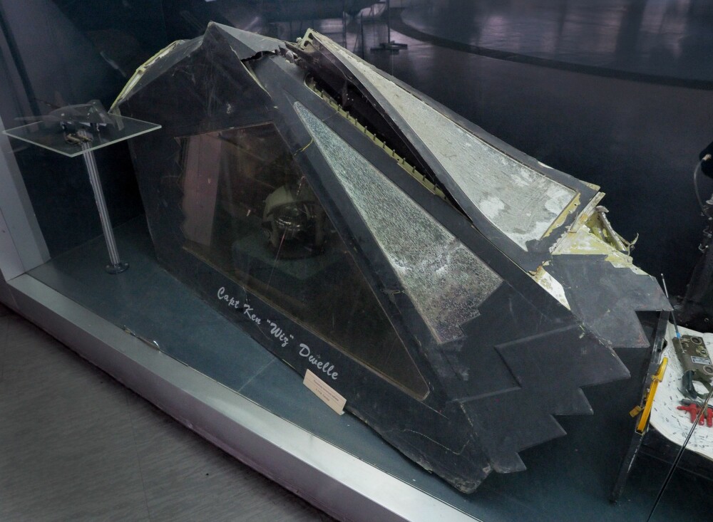 <b>SKUTT NED:</b> Det eneste F-117 flyet som ble skutt ned ble truffet av serbiske luftvernmissiler. Delene står i dag utstilt i flymuseet i Beograd.
