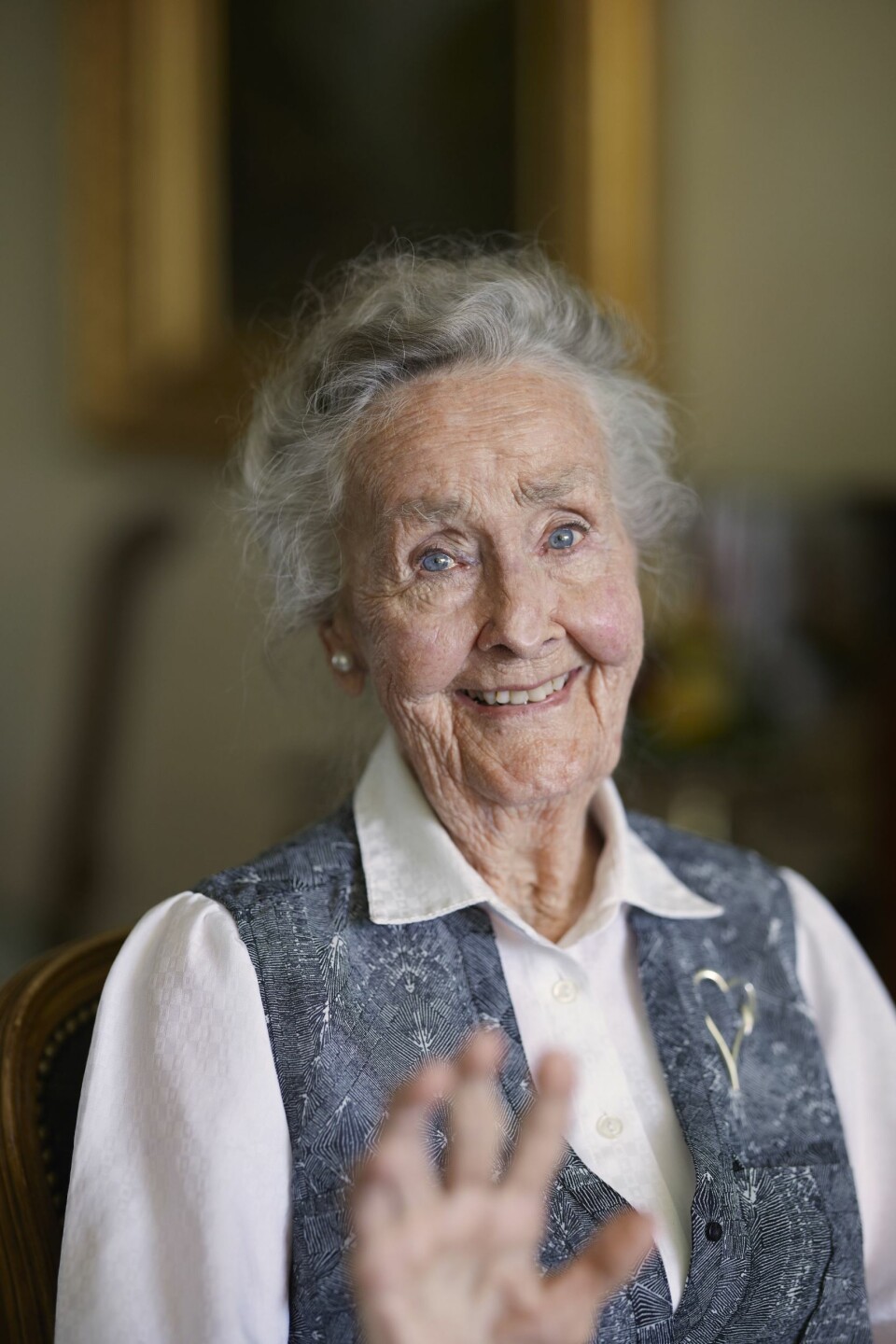 101 ÅR: – Jeg har vært så heldig med livet mitt, sier Grace. Hun ser tilbake med takknemlighet og glede.