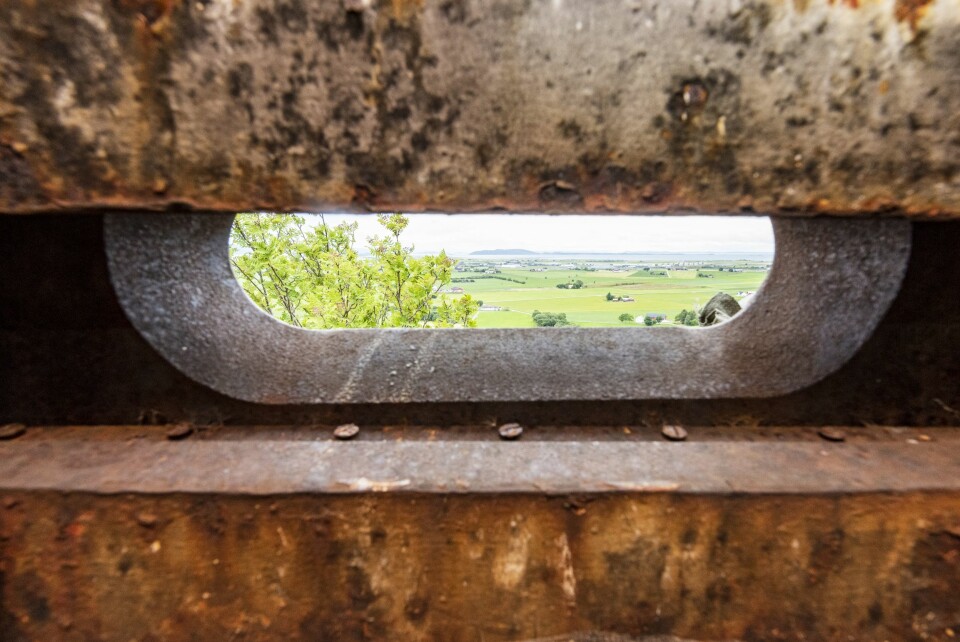 UTSIKT: Nazistenes utsikt fra den pansrede observasjonsboksen for periskopet.