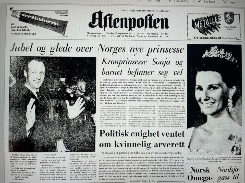 <b>GLEDELIG NYHET:</b> Prinsessen var et lykkesjokk for det norske kronprinsparet, som hadde kjempet i ti år for å få hverandre. 
