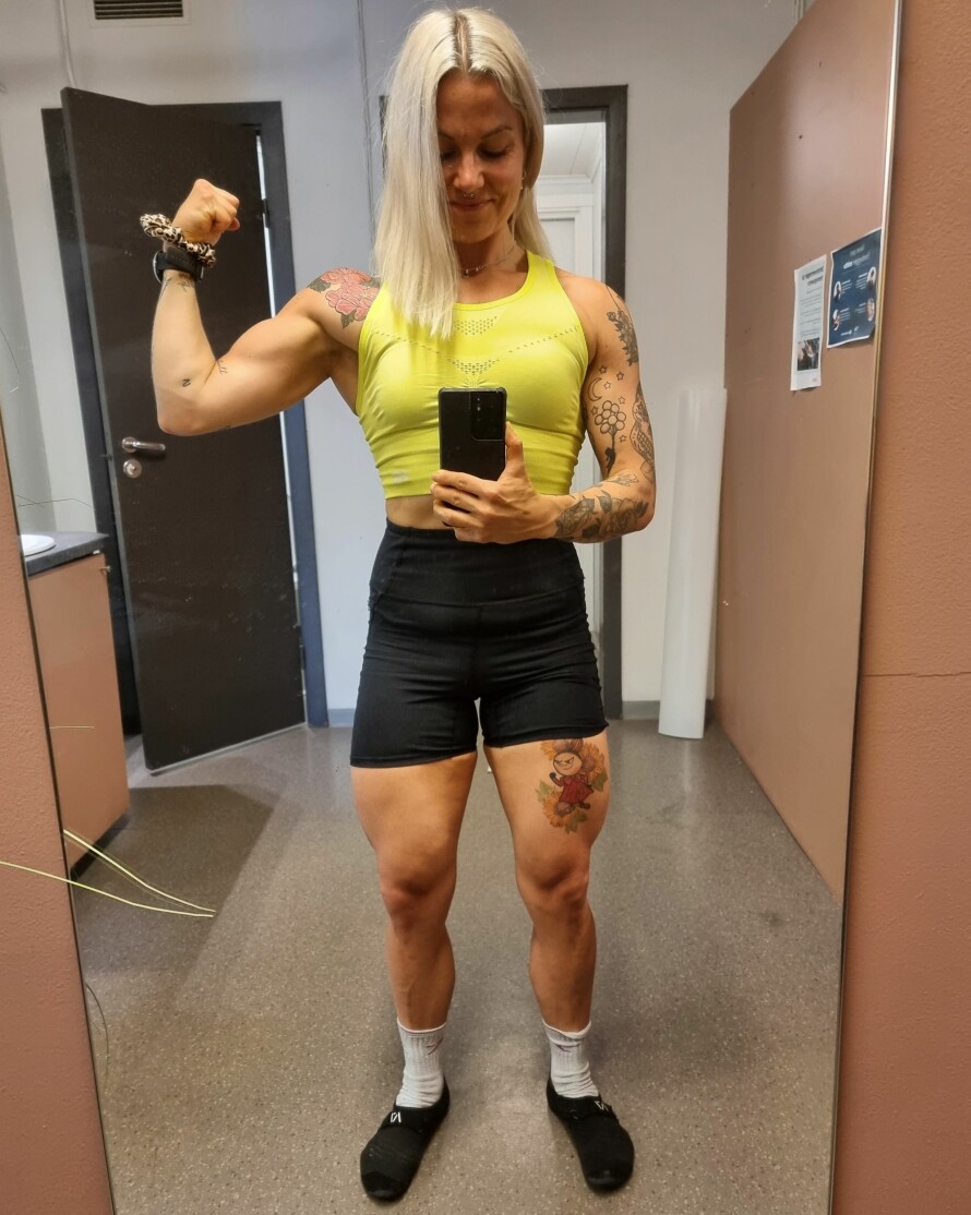 ENORM FORVANDLING: Slik ser Gina ut i dag. Hun er en av Norges sterkeste i sin vektklasse.