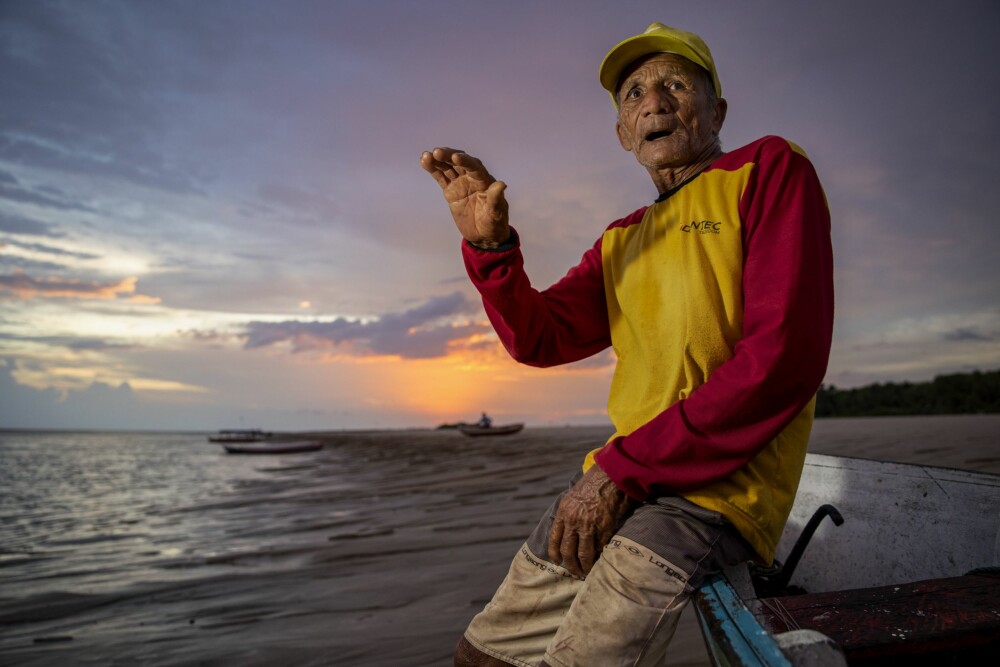 <b>GRÅDIGHET:</b> José (74), har fisket i Amazonas siden han var ti år. − Det blir mindre og mindre fisk, forteller han og mener årsaken er grådighet.