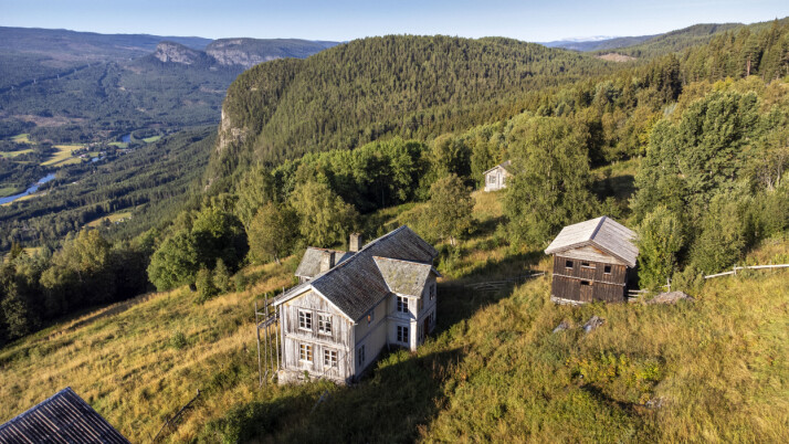 SIVILISERT NABO: Nede i dalen ligger riksvei 7 og Hallingdalselva. Her oppe er det tyst.