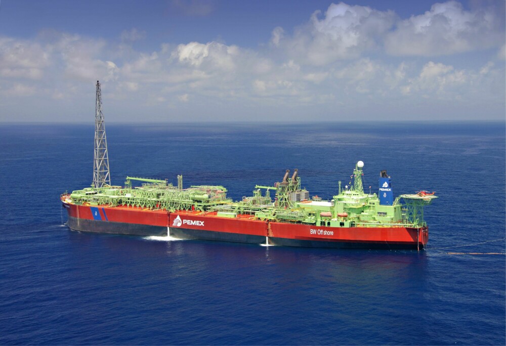 <b>PLATTFORM:</b> Et FPSO-skip er en flytende plattform som blir brukt til petroleums­virksomhet for å prosessere og lagre petroleum under produksjon på oljefelt. Her er tidligere «Berge Enterprise» på oppdrag i Mexicogolfen under det nye navnet Yuum K’ak Naab .