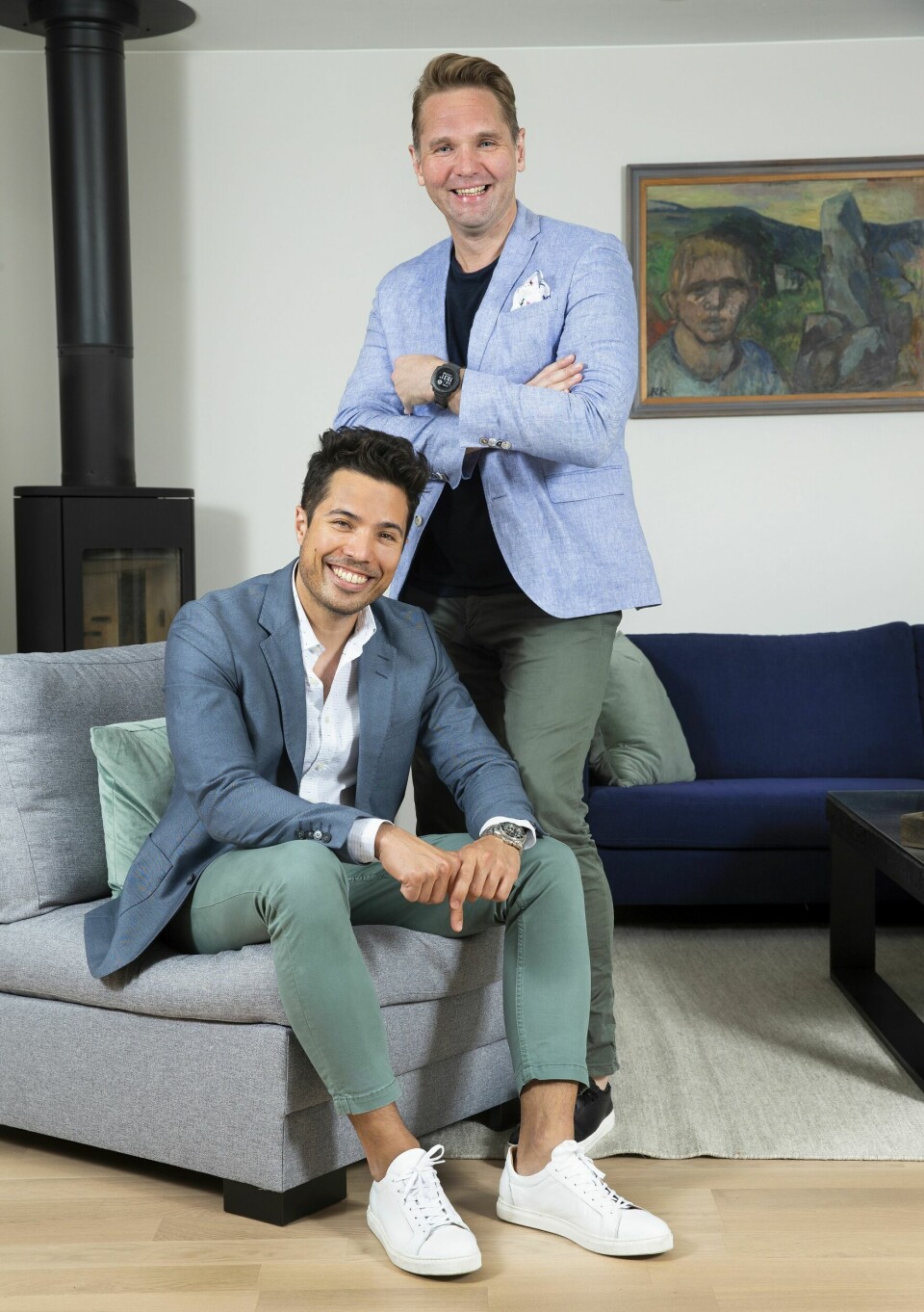 BLE FORELDRE: Jens Christian og samboeren Tommy ble foreldre til Sonja ved hjelp av surrogatmor. Datteren ble født 28. mars i 2020.