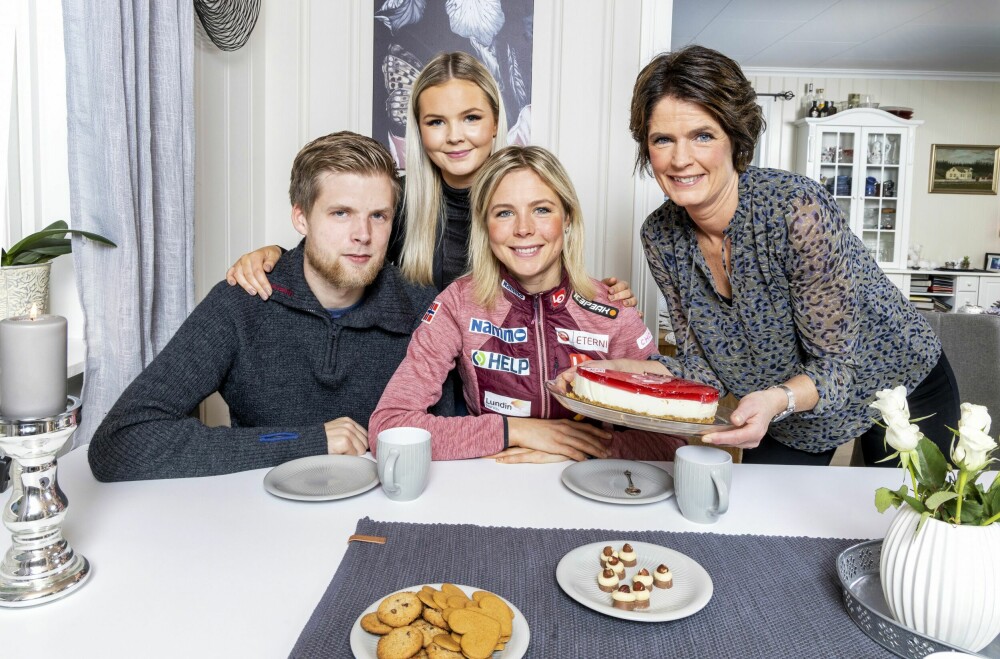 FAMILIEN: Da storebror Øyvind begynte å hoppe på ski som femåring, fant Maren veien til hoppbakken året etter.