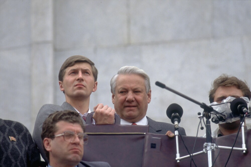 <b>TRIUMFATOR:</b> Kuppforsøket i august 1991 svekket Gorbatsjov, mens Boris Jeltsin, som på tidspunktet var president i den russiske republikken, fremsto som den store seierherren.