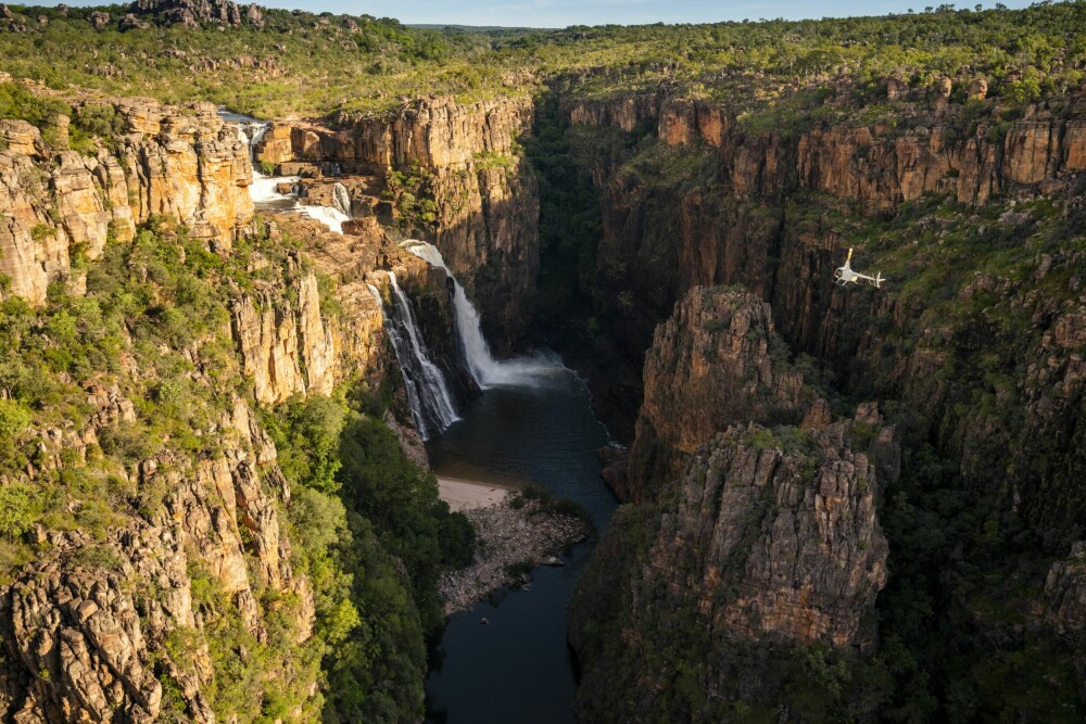 <b>NASJONALPARK:</b> Det er særlig landskapet og villmarken som lokker turistene til Nordterritoriet. Bildet viser Twin Falls i Kakadu National Park.
