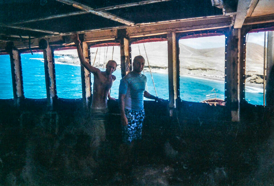 PÅ BROA: Det var ikke mye igjen av inventaret, ifølge Mike Langmayer.