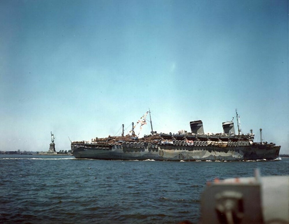 <b>TROPPESKIP:</b> SS «America» ble konvertert til troppeskip i 1941.