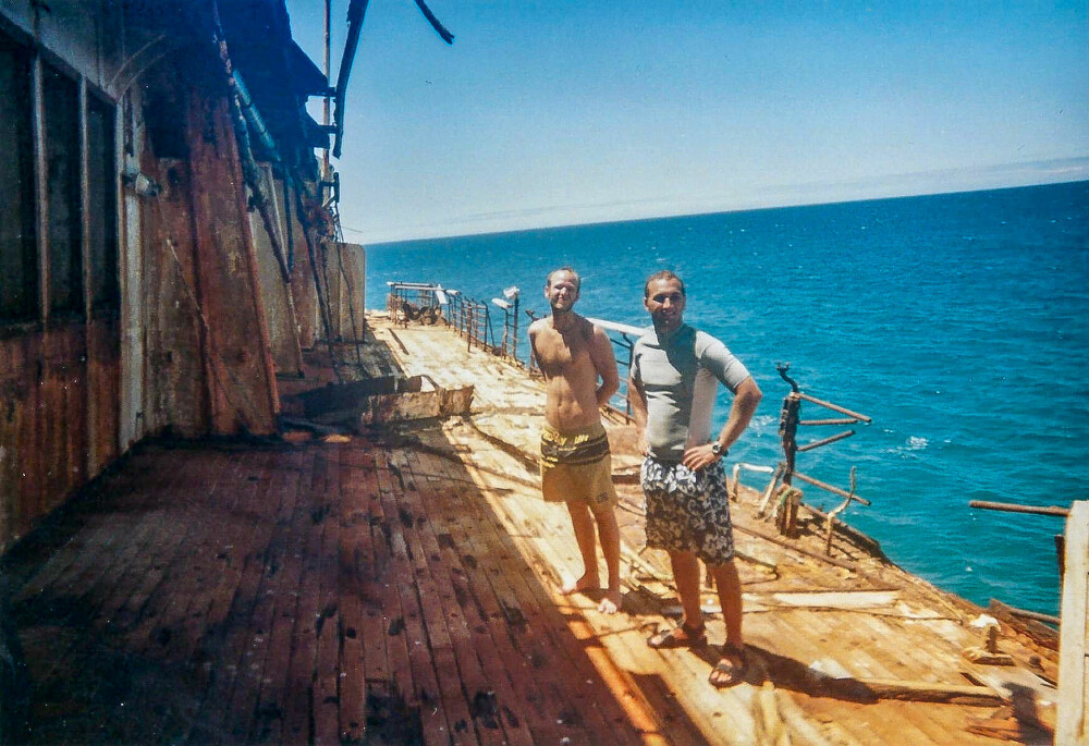 <b>OPPLEVELSE:</b> Oppholdet på vraket av SS «America» ble et minne for livet for Mike og kameratene.
