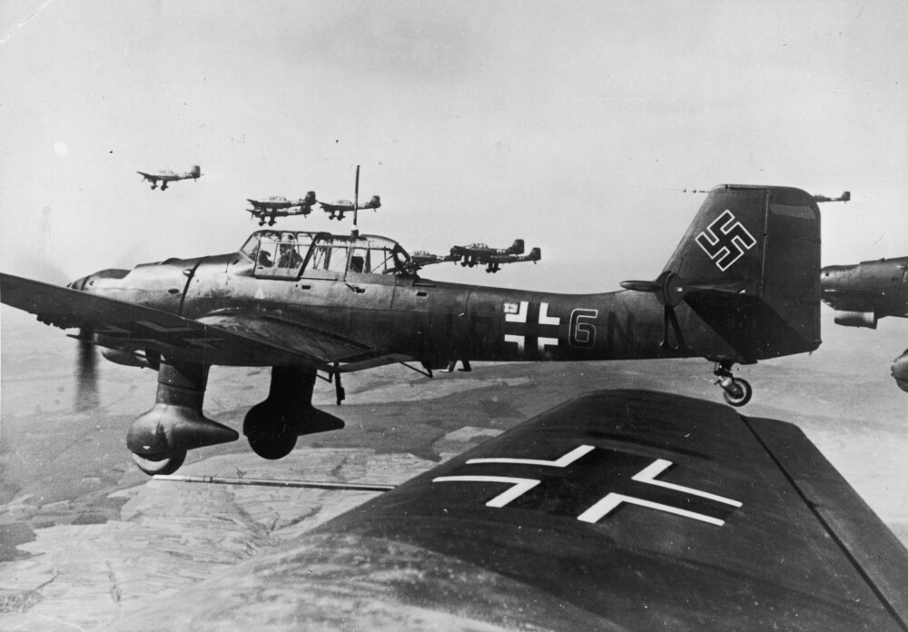 <b>FLYVENDE ARTILLERI:</b> Junkers Ju-87 stupbombefly også kalt «flyvende artilleri.»