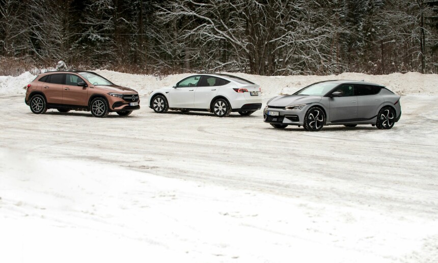 Test av Kia EV6, Tesla Model Y og Mercedes EQA: To ting vipper vektskålen i favør vinneren