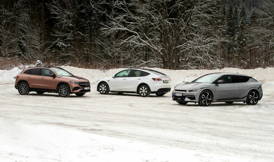 Test av Kia EV6, Tesla Model Y og Mercedes EQA: To ting vipper vektskålen i favør vinneren