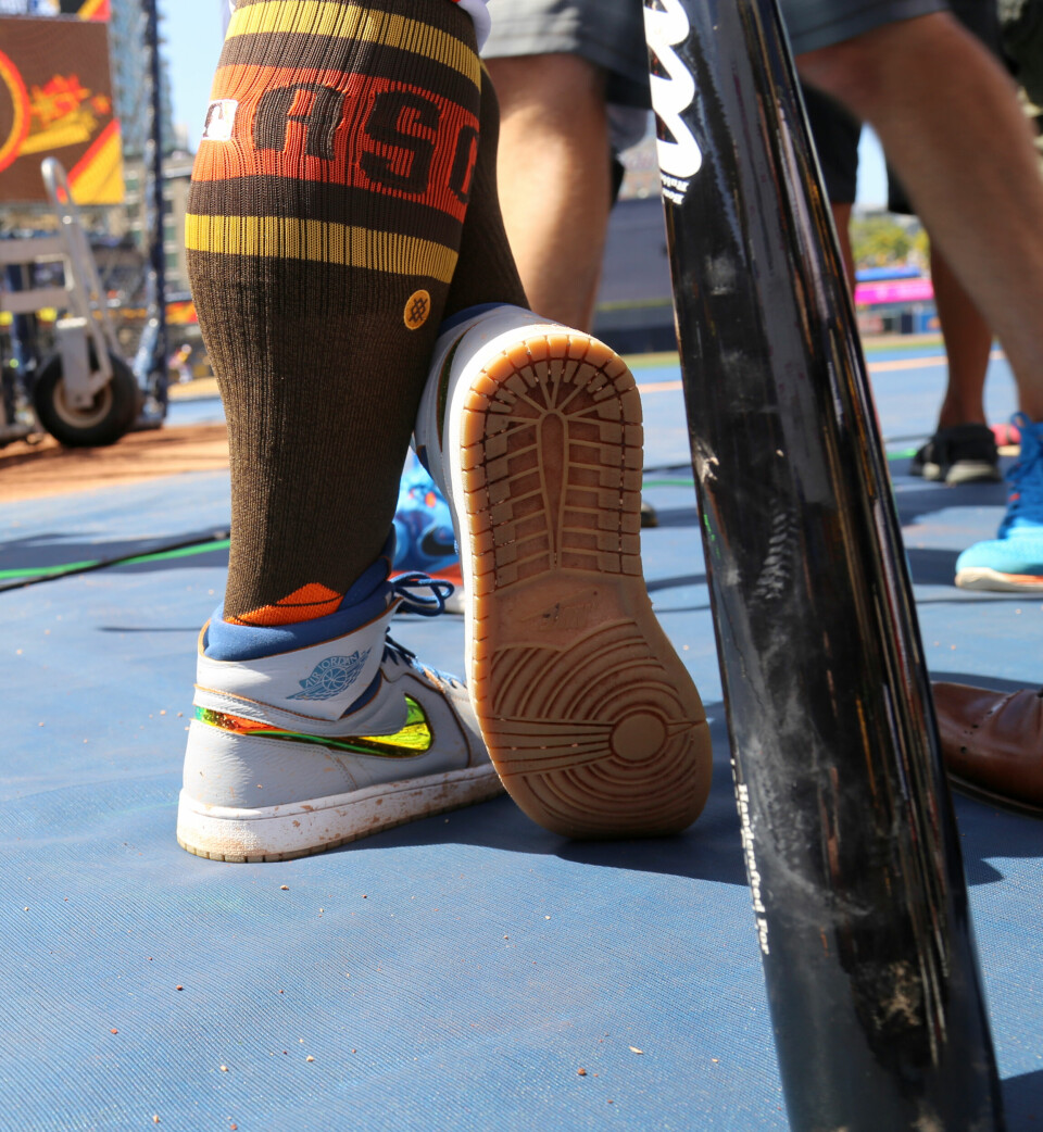 AVSLØRENDE MØNSTER: Nikes Air Jordan-modell hadde et karakteristisk mønster som ga politiet viktige spor i jakten på drapsmannen.